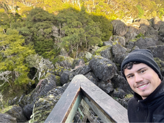 a selfie at Wairere Boulders 